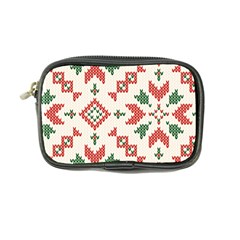 Christmas Texture, New Year, Red-green Christmas Ornament Texture Coin Purse by kyorashop23