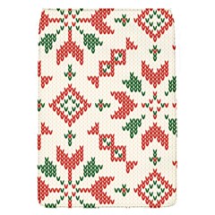 Christmas Texture, New Year, Red-green Christmas Ornament Texture Removable Flap Cover (s) by kyorashop23