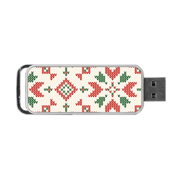 Christmas Texture, New Year, Red-green Christmas Ornament Texture Portable USB Flash (One Side)