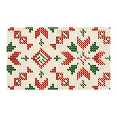 Christmas Texture, New Year, Red-green Christmas Ornament Texture Banner And Sign 5  X 3 