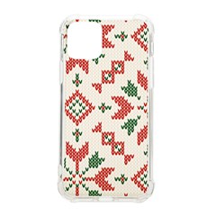 Christmas Texture, New Year, Red-green Christmas Ornament Texture Iphone 11 Pro 5 8 Inch Tpu Uv Print Case by kyorashop23