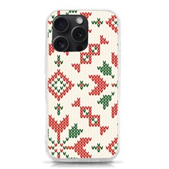 Christmas Texture, New Year, Red-green Christmas Ornament Texture Iphone 15 Pro Tpu Uv Print Case by kyorashop23