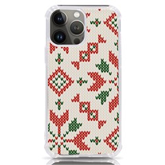 Christmas Texture, New Year, Red-green Christmas Ornament Texture Iphone 13 Pro Max Tpu Uv Print Case by kyorashop23