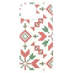 Christmas Texture, New Year, Red-green Christmas Ornament Texture Iphone 15 Black Uv Print Pc Hardshell Case