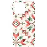 Christmas Texture, New Year, Red-green Christmas Ornament Texture iPhone 15 Pro Max Black UV Print PC Hardshell Case Front