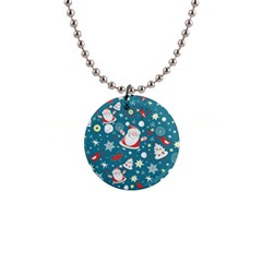 Christmas, Decorative, Desenho, Pattern 1  Button Necklace by kyorashop23