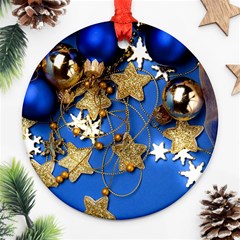 Merry Christmas, Baubles Round Ornament (two Sides)