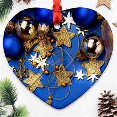 Merry Christmas, Baubles Heart Ornament (two Sides) by kyorashop23