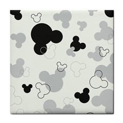 Mickey Mouse, Black, Classic, Cute, Disne Tile Coaster