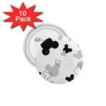 Mickey Mouse, Black, Classic, Cute, Disne 1.75  Buttons (10 pack) Front