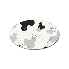 Mickey Mouse, Black, Classic, Cute, Disne Sticker (Oval)