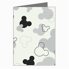 Mickey Mouse, Black, Classic, Cute, Disne Greeting Card