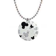 Mickey Mouse, Black, Classic, Cute, Disne 1  Button Necklace