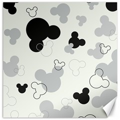 Mickey Mouse, Black, Classic, Cute, Disne Canvas 16  x 16 