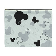 Mickey Mouse, Black, Classic, Cute, Disne Cosmetic Bag (XL)