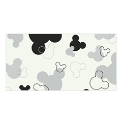 Mickey Mouse, Black, Classic, Cute, Disne Satin Shawl 45  x 80 