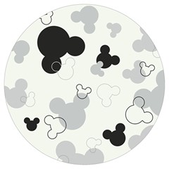 Mickey Mouse, Black, Classic, Cute, Disne Round Trivet