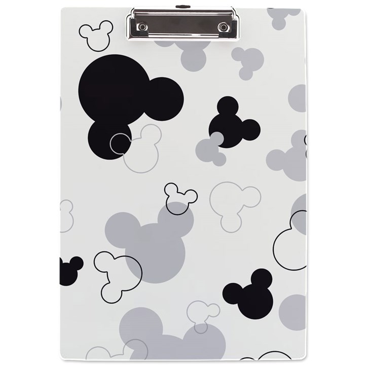 Mickey Mouse, Black, Classic, Cute, Disne A4 Acrylic Clipboard