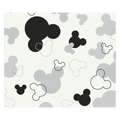 Mickey Mouse, Black, Classic, Cute, Disne Premium Plush Fleece Blanket (Small)