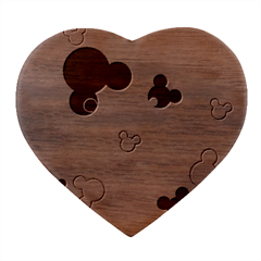 Mickey Mouse, Black, Classic, Cute, Disne Heart Wood Jewelry Box