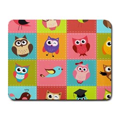 Owls Pattern, Abstract, Art, Desenho Small Mousepad by kyorashop23