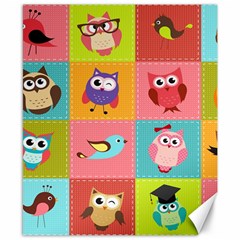 Owls Pattern, Abstract, Art, Desenho Canvas 8  X 10  by kyorashop23