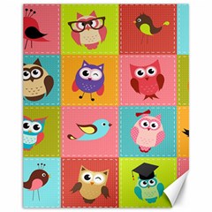 Owls Pattern, Abstract, Art, Desenho Canvas 11  X 14  by kyorashop23