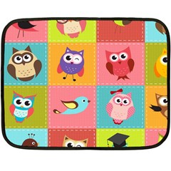 Owls Pattern, Abstract, Art, Desenho Fleece Blanket (mini) by kyorashop23