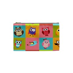 Owls Pattern, Abstract, Art, Desenho Cosmetic Bag (small) by kyorashop23