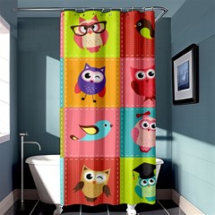 Owls Pattern, Abstract, Art, Desenho Shower Curtain 36  X 72  (stall)  by kyorashop23