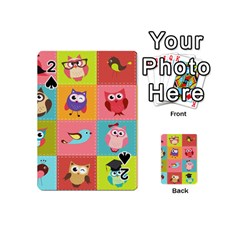 Owls Pattern, Abstract, Art, Desenho Playing Cards 54 Designs (mini)