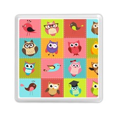 Owls Pattern, Abstract, Art, Desenho Memory Card Reader (square) by kyorashop23