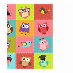 Owls Pattern, Abstract, Art, Desenho Small Garden Flag (two Sides) by kyorashop23