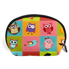 Owls Pattern, Abstract, Art, Desenho Accessory Pouch (large) by kyorashop23