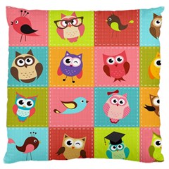 Owls Pattern, Abstract, Art, Desenho Standard Premium Plush Fleece Cushion Case (one Side) by kyorashop23