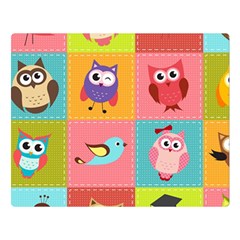 Owls Pattern, Abstract, Art, Desenho Two Sides Premium Plush Fleece Blanket (large) by kyorashop23