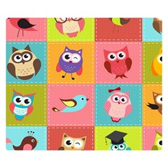 Owls Pattern, Abstract, Art, Desenho Two Sides Premium Plush Fleece Blanket (kids Size) by kyorashop23