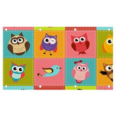 Owls Pattern, Abstract, Art, Desenho Banner And Sign 7  X 4  by kyorashop23