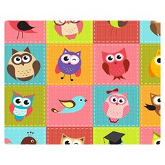 Owls Pattern, Abstract, Art, Desenho Premium Plush Fleece Blanket (medium) by kyorashop23