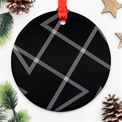 Stripes, Zigzag Round Ornament (two Sides)