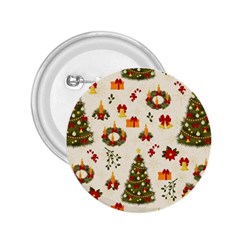 Christmas Pattern, Pattern, Christmas, Trees 2.25  Buttons