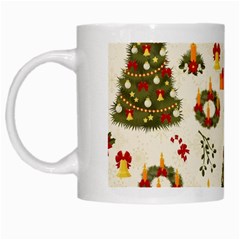 Christmas Pattern, Pattern, Christmas, Trees White Mug