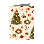 Christmas Pattern, Pattern, Christmas, Trees Mini Greeting Cards (Pkg of 8) Right