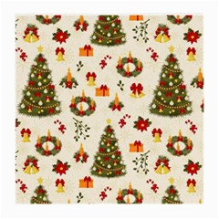 Christmas Pattern, Pattern, Christmas, Trees Medium Glasses Cloth (2 Sides)