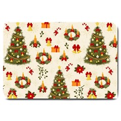 Christmas Pattern, Pattern, Christmas, Trees Large Doormat