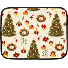 Christmas Pattern, Pattern, Christmas, Trees Two Sides Fleece Blanket (Mini)