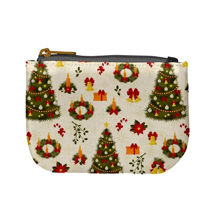 Christmas Pattern, Pattern, Christmas, Trees Mini Coin Purse