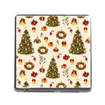 Christmas Pattern, Pattern, Christmas, Trees Memory Card Reader (Square 5 Slot) Front