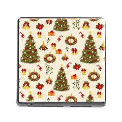 Christmas Pattern, Pattern, Christmas, Trees Memory Card Reader (square 5 Slot) by kyorashop23