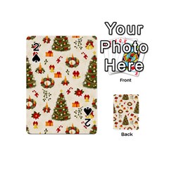 Christmas Pattern, Pattern, Christmas, Trees Playing Cards 54 Designs (mini)